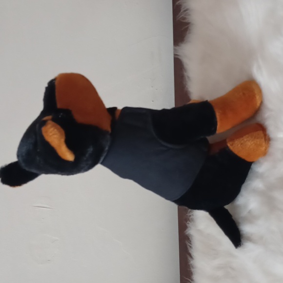 Rottweiler plush stuffed dog puppy removeable Protect Life Jacket not used - Picture 7 of 13